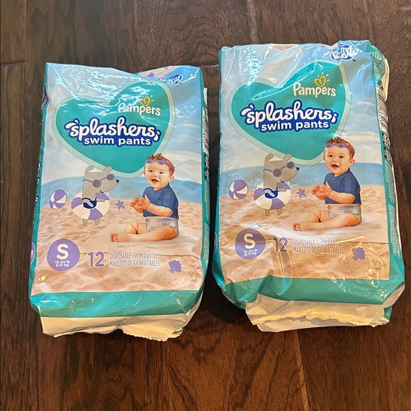 2 Packs of Pampers Splashers Swim Pants each size S - Picture 1 of 4